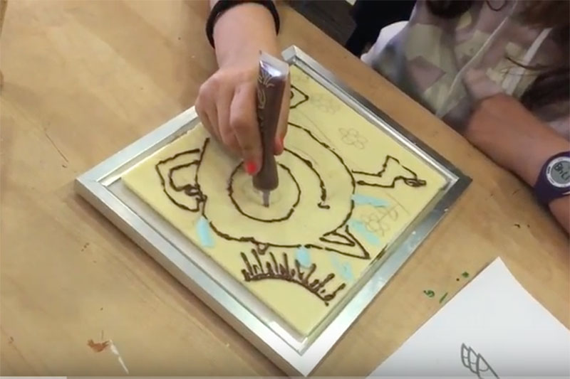 pintura con chocolate