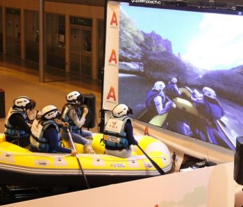 simulador rafting 3d con pantalla gigante