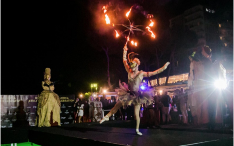 performance con fuego