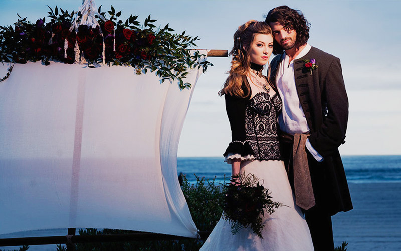 Foto novios Temática de boda Pirata