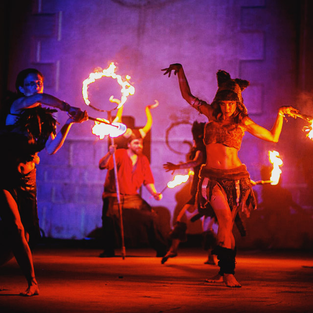 Animal Flames, Espectáculo de fuego y danza