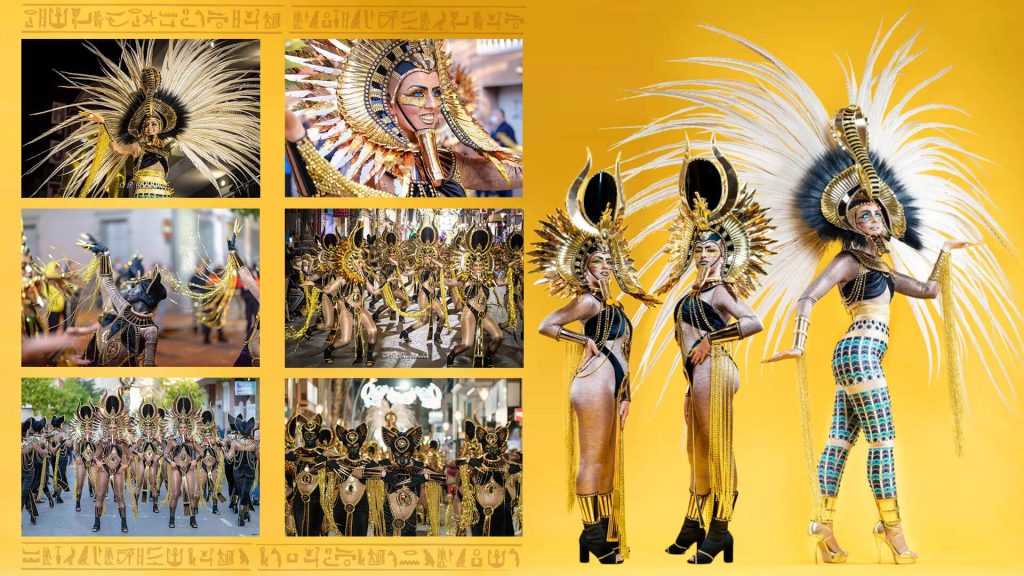 Pasacalles de carnaval temática Egipto